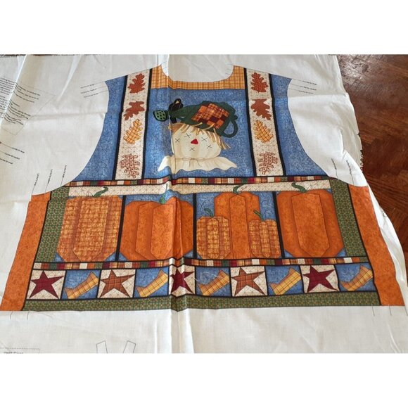 Pumpkin Junction Vest Fabric Panel, Cut & Sew by Leslie Beck Fall Harvest VIP - Picture 1 of 7
